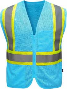 Non-ANSI Enhanced Visibility Mesh Safety Vest, Turquoise
