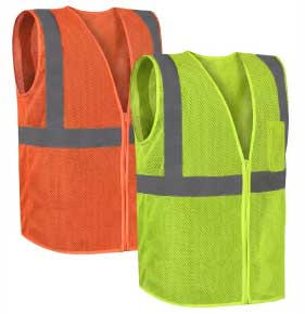 ANSI Class 2 Economy Mesh Safety Vest with Zipper