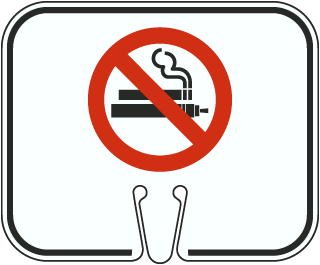 No Smoking Symbol Cone Sign