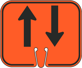 Up And Down Arrow Cone Sign