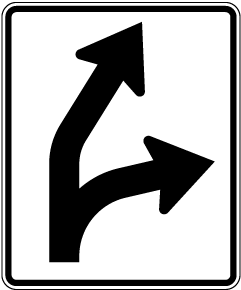 Right Movement Lane Control Sign