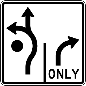 Advance Circular Intersection Sign