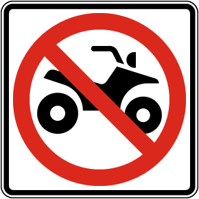No All Terrain Vehicles Sign