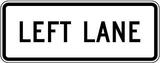 Left Lane Sign