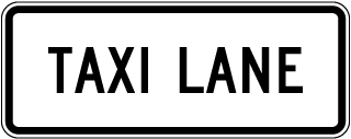 Taxi Lane Sign