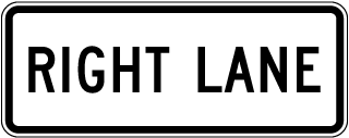 Right Lane Sign