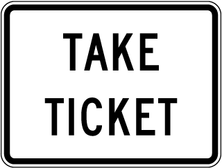Take Ticket Sign