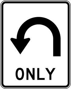 Texas Turnaround Only Sign