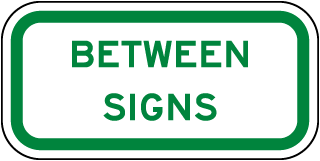 Between Signs Supplemental Sign