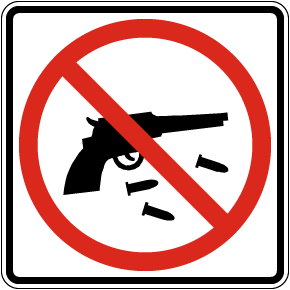 Texas Firearms Prohibited Symbol Sign