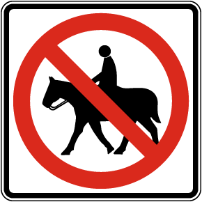 No Equestrian Sign