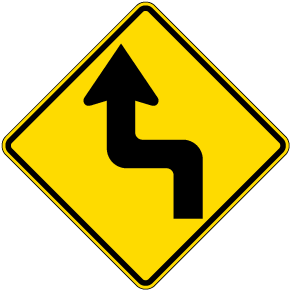 Left Reverse Turn Sign