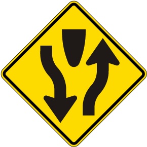 Divided Highway Sign