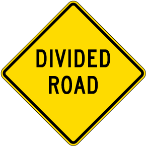 Divided Road Sign