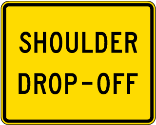 Shoulder Drop-off Sign