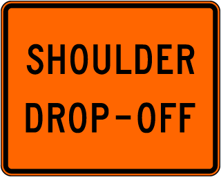 Shoulder Drop-off Sign