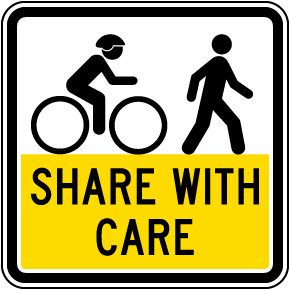 Share With Care Bike Sign