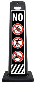 No Bikes Skateboards or Motorized Vehicles Vertical Panel 