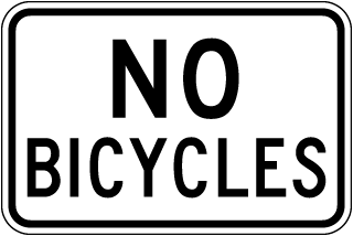 No Bicycles Sign