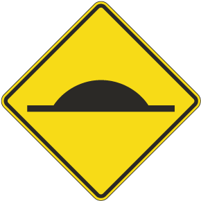 Speed Bump Symbol Sign