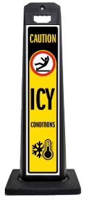 Caution Icy Conditions Vertical Panel
