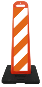 Orange Striped Vertical Channelizer Panel 