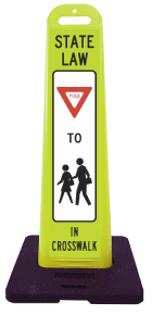 Yield For Pedestrians in Crosswalk Vertical Panel