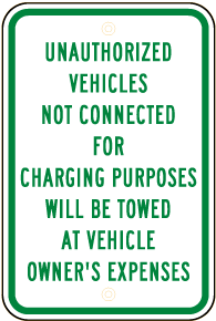 Unauthorized Vehicles Will Be Towed Sign