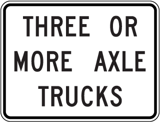 Three or More Axle Trucks Sign