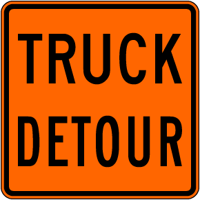 Truck Detour Sign