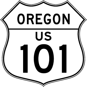 Oregon US 101 Replica Road Sign