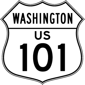 Washington US 101 Replica Road Sign