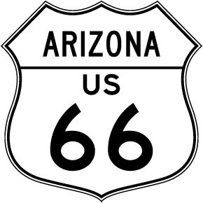 Arizona US 66 Replica Road Sign