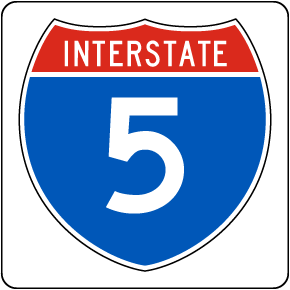 Interstate Route 5 Replica Sign