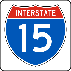 Interstate Route 15 Replica Sign