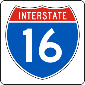 Interstate Route 16 Replica Sign