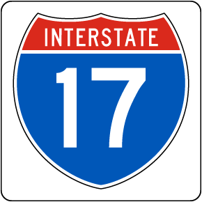 Interstate Route 17 Replica Sign