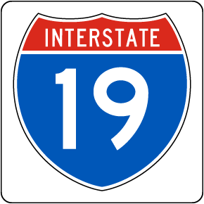Interstate Route 19 Replica Sign