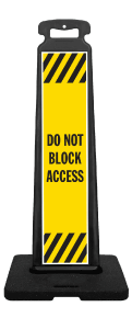 Do Not Block Access Vertical Panel