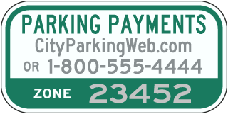 Custom Parking Payments Sign