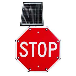LED Solar Stop Sign - Standard Visibility Model