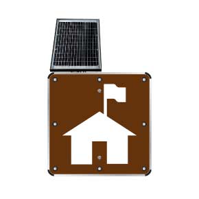 LED Solar Ranger Station Sign