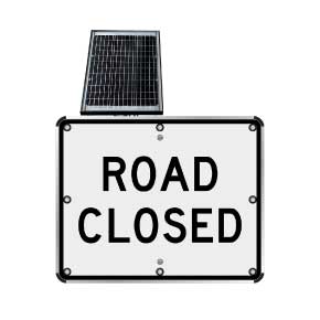 LED Solar Road Closed Sign