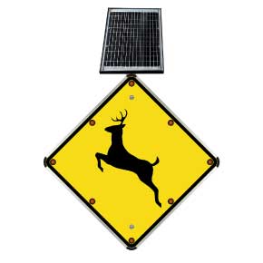 LED Solar Deer Crossing Sign