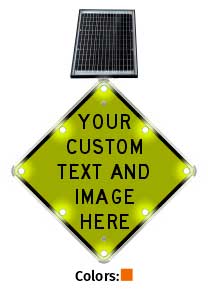 Custom Diamond Solar LED Fluorescent Traffic Signs