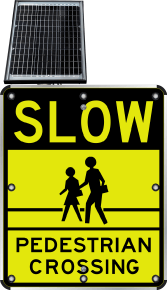 LED Solar Slow Pedestrian Crossing Sign