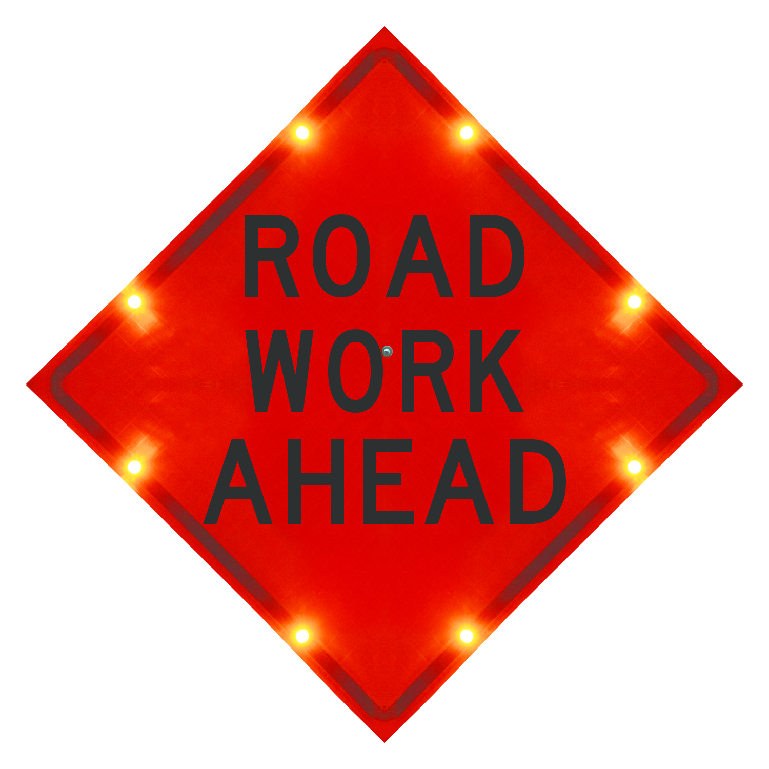 Road Work Ahead LED Roll-Up Sign