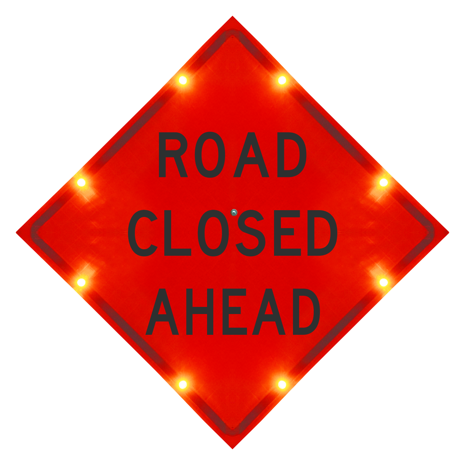 Road Closed Ahead LED Roll-Up Sign