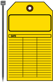 Blank Yellow Inspection Tag