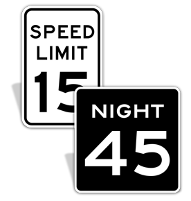 MUTCD Speed Limit Signs